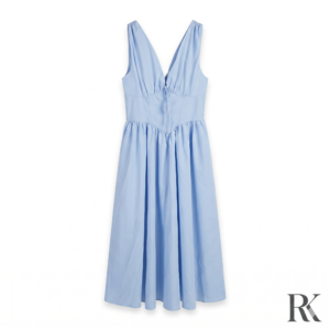 Casual Blue Midi Dress