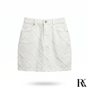 Classic White Jean Skirt