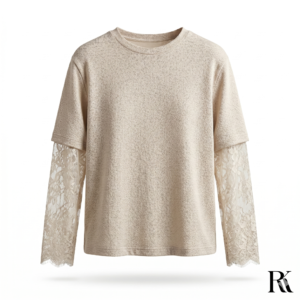 Knit Shirt With Lace