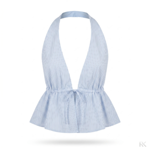 Blue Crop Shirt