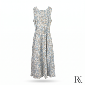 Blue printed dress